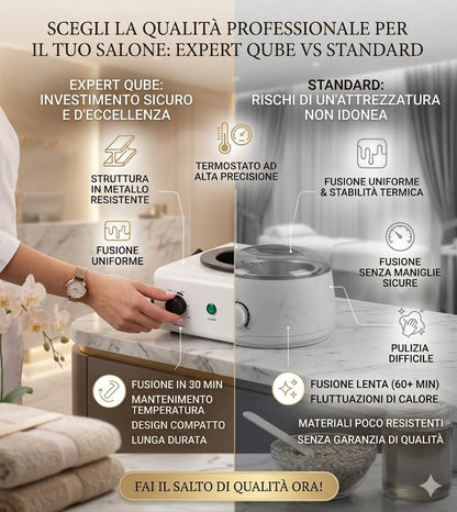 Scaldacera Professionale 400ml Expert Qube - Metallo Termostato Alta Precisione