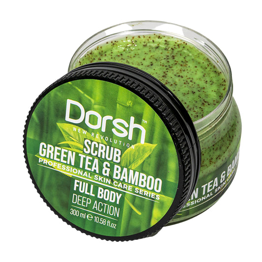 Scrub corpo completo al tè verde e bambù DORSH 300 ml