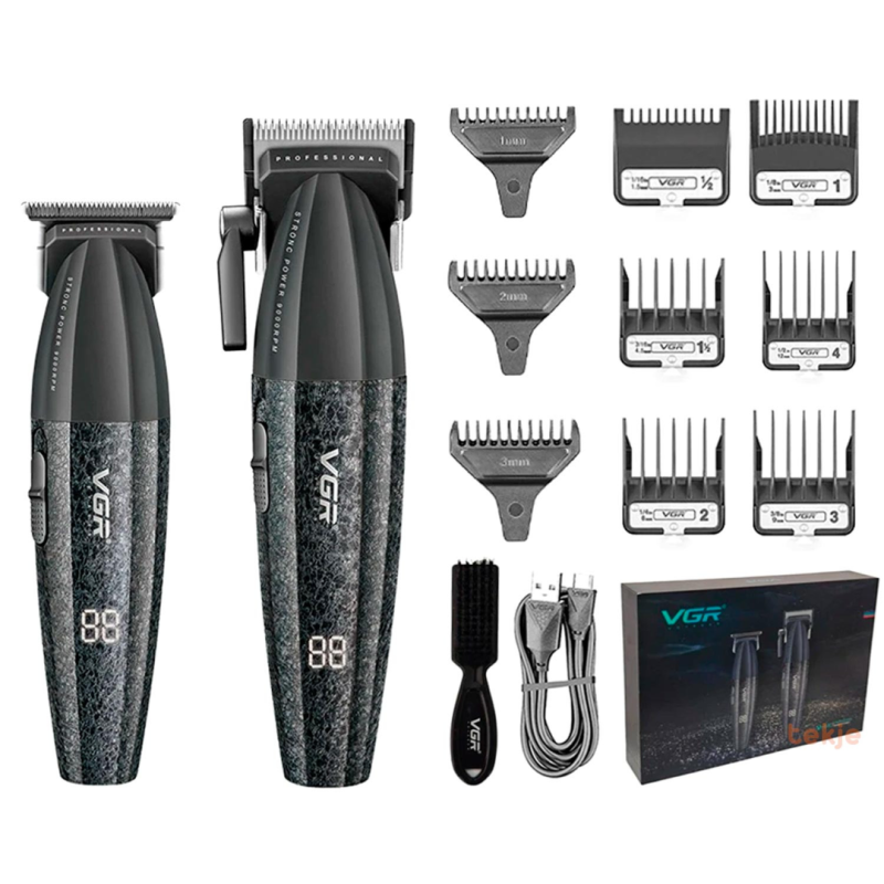 vgr-640 professional barber combo  hair trimmer 9000 giri al minuto