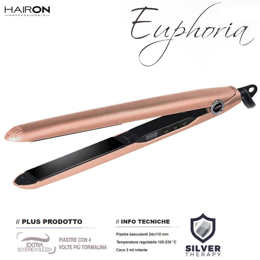 Hairon Piastra Professionale Euphoria Jewel - Colore Rose Gold