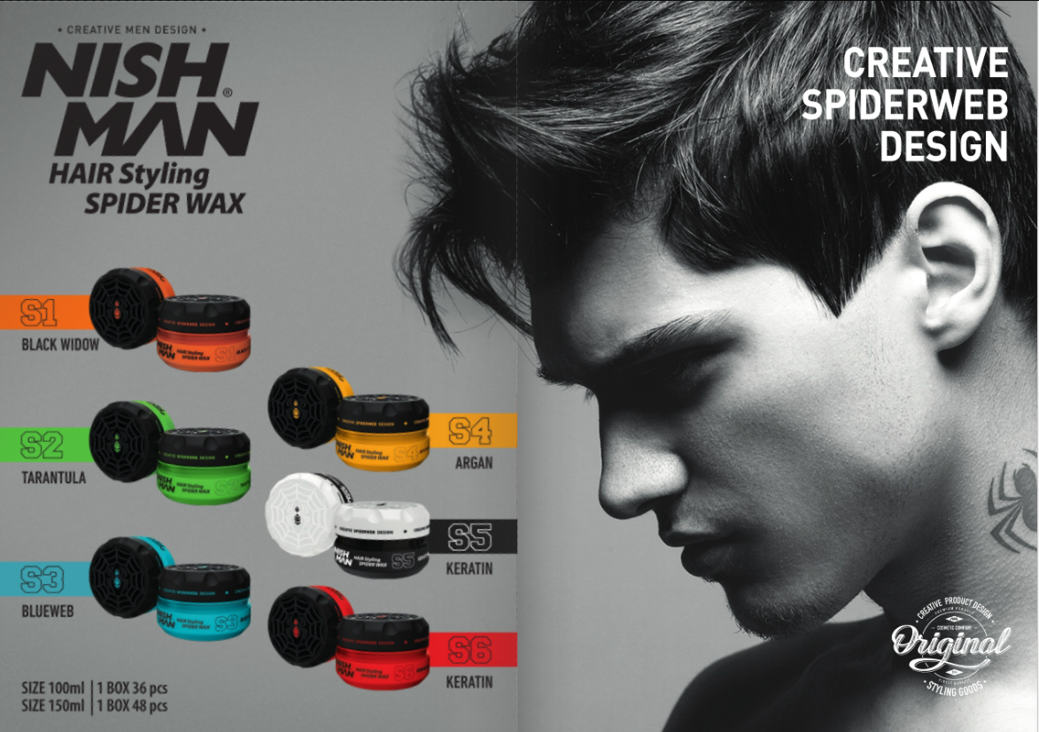 NISH MAN HAIR STYLING SPIDER WAX 150ML